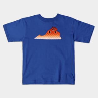 Virginia Redfish Colors Red Drum Inspired Color Pattern Kids T-Shirt